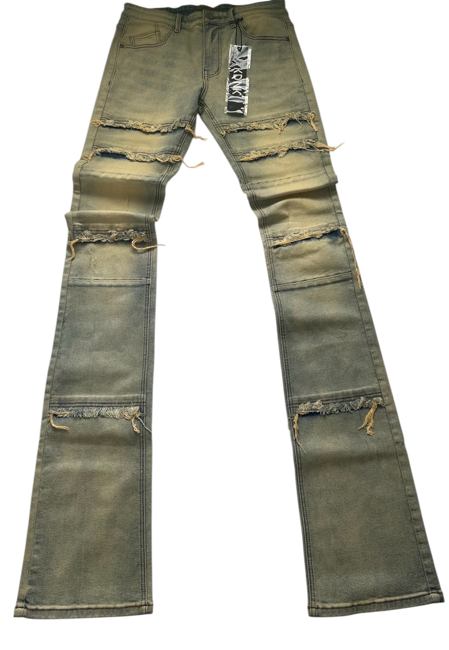 KDNK SUPER STACKED PANELLED JEANS