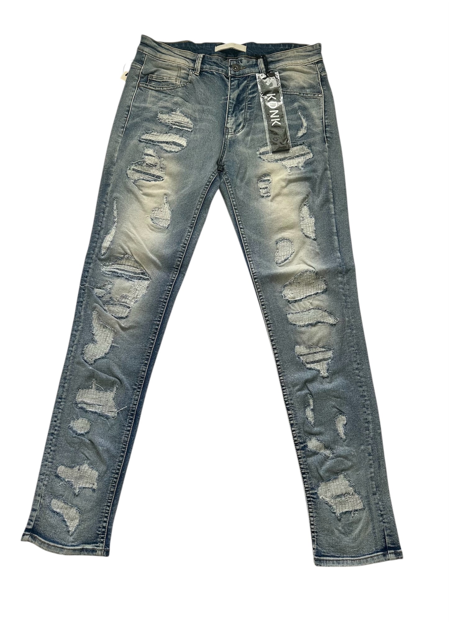 KDNK ARTIC RIPPED SKINNY JEANS