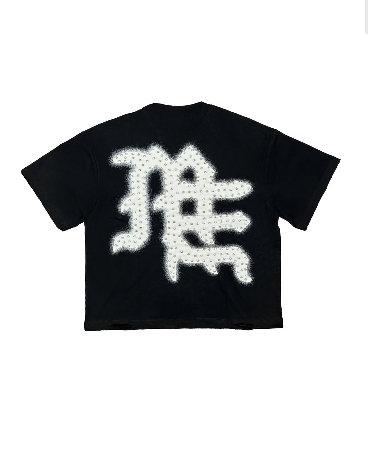 Black ‘End’ Rhinestone