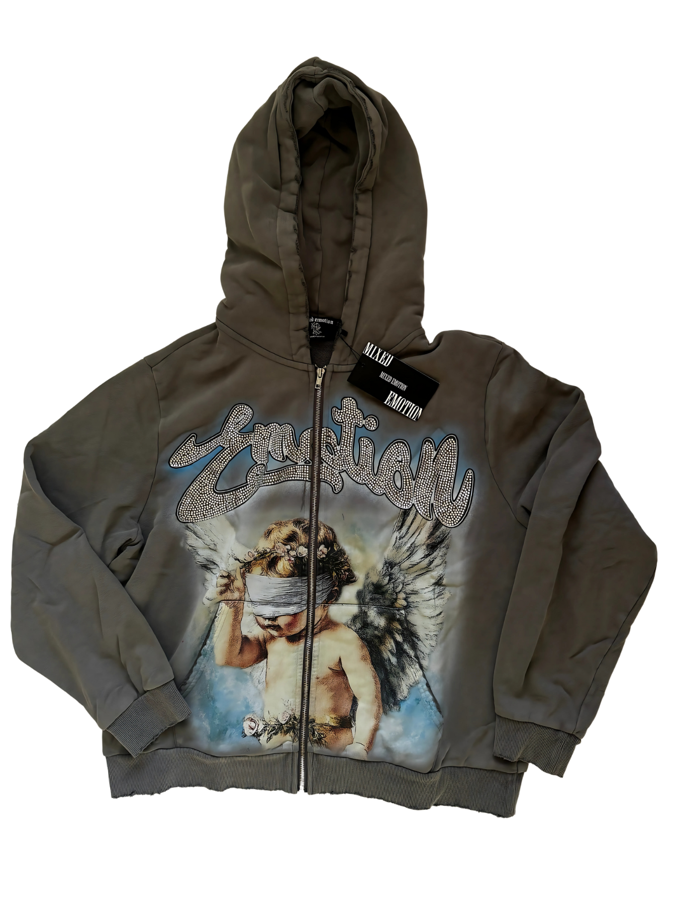 MIXED EMOTION RINE STONE HODDIE