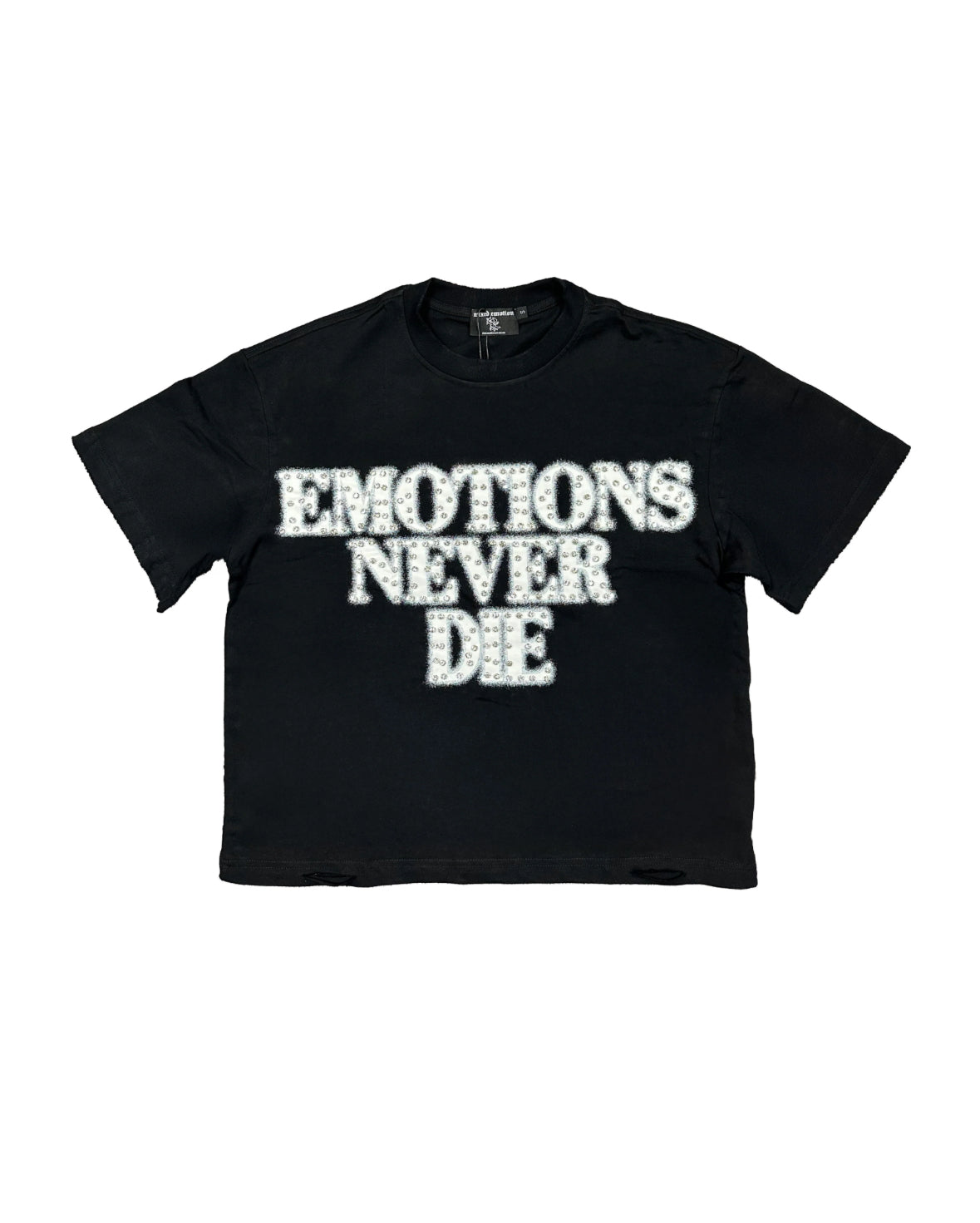 Black ‘End’ Rhinestone