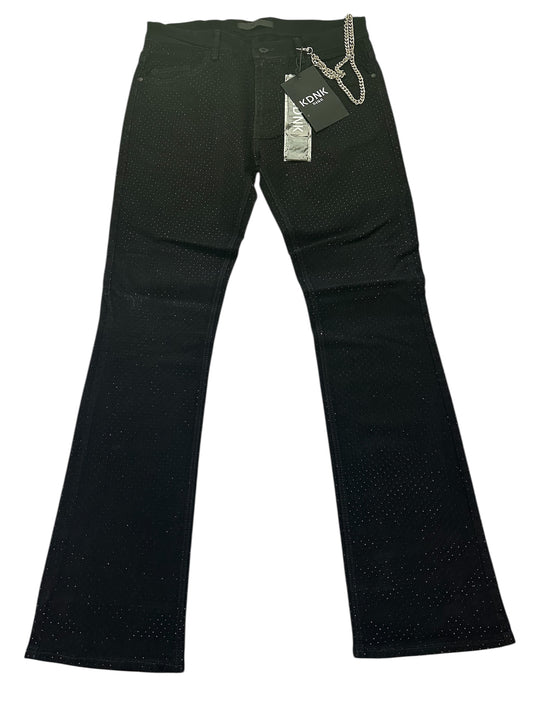 KDNK RHINESTONE FLARE JEASN