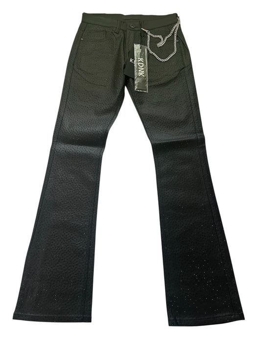 KDNK DESTROYER RHINESTONE WAXED JEANS