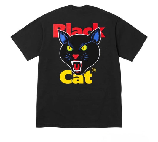 SUPREME BLACK CAT  T - SHIRT
