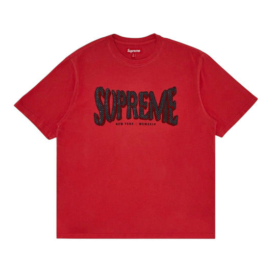 SUPREME FLOCKED LOGO WASHED