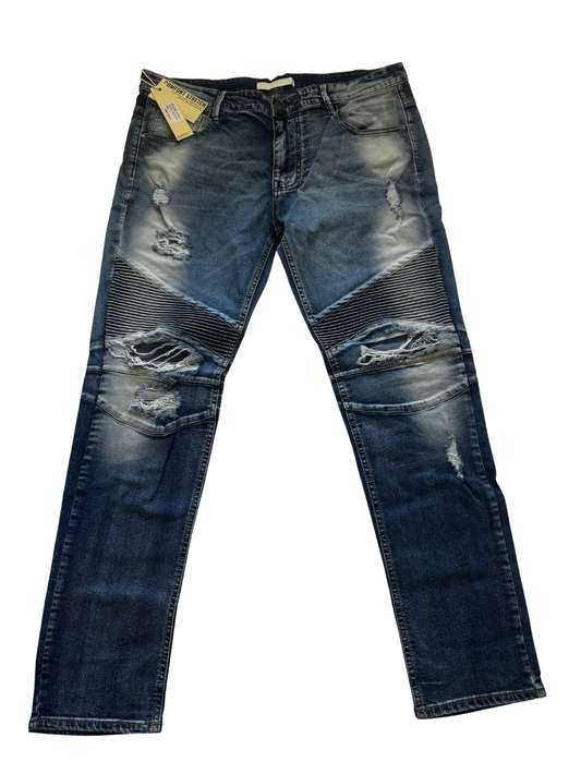 KDNK DISTRESSED MOTO JEANS