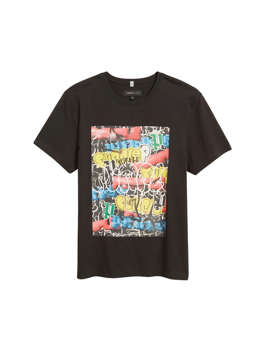 PURPLE LOGO GRAFIC T - SHIRT
