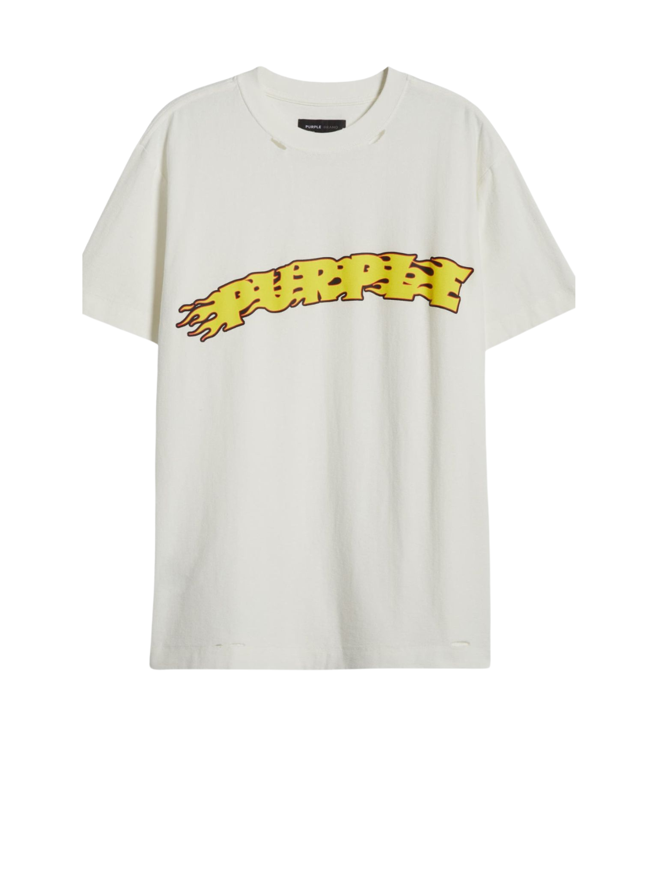 PURPLE COTTON JERSEY GRAFIC T - SHIRT