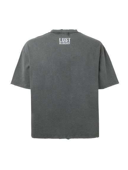 LOST INTEGRACY GREY OUTLINE T - SHIRT