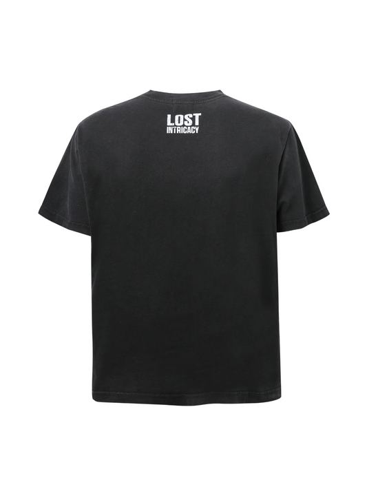 LOST INTEGRACY BLACK OUTLINE T - SHIRT