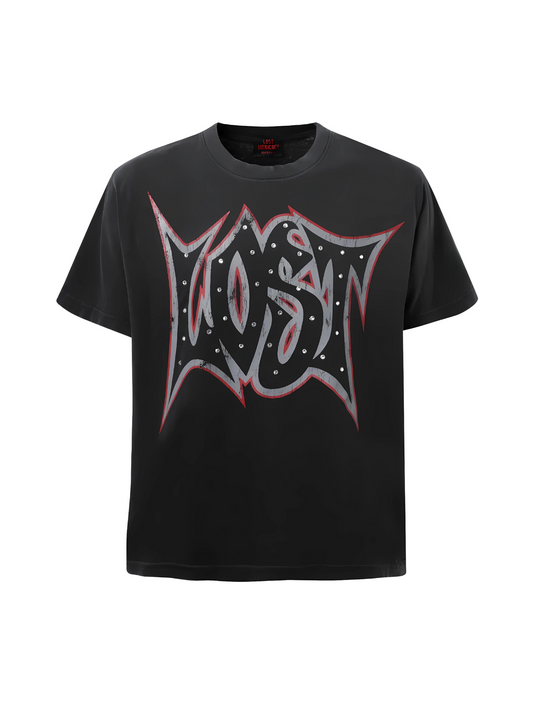 LOST INTEGRACY BLACK OUTLINE T - SHIRT