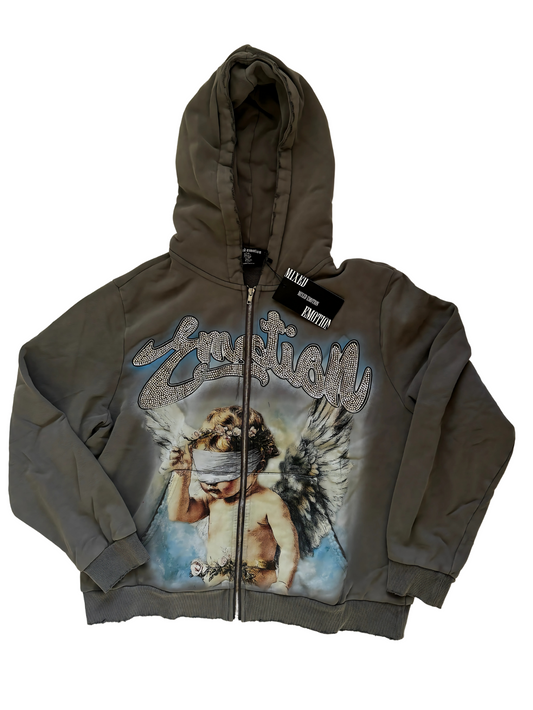 MIXED EMOTION RINE STONE HODDIE