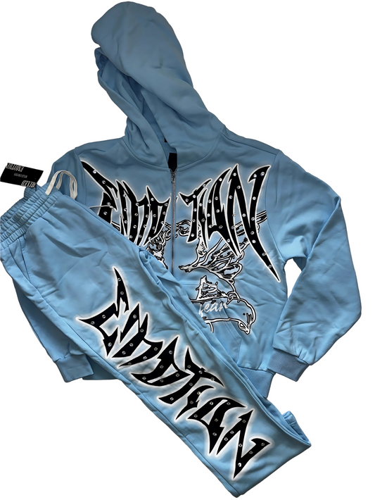 MIXED EMOTION GRAFITTY RINE STONE HODDIE