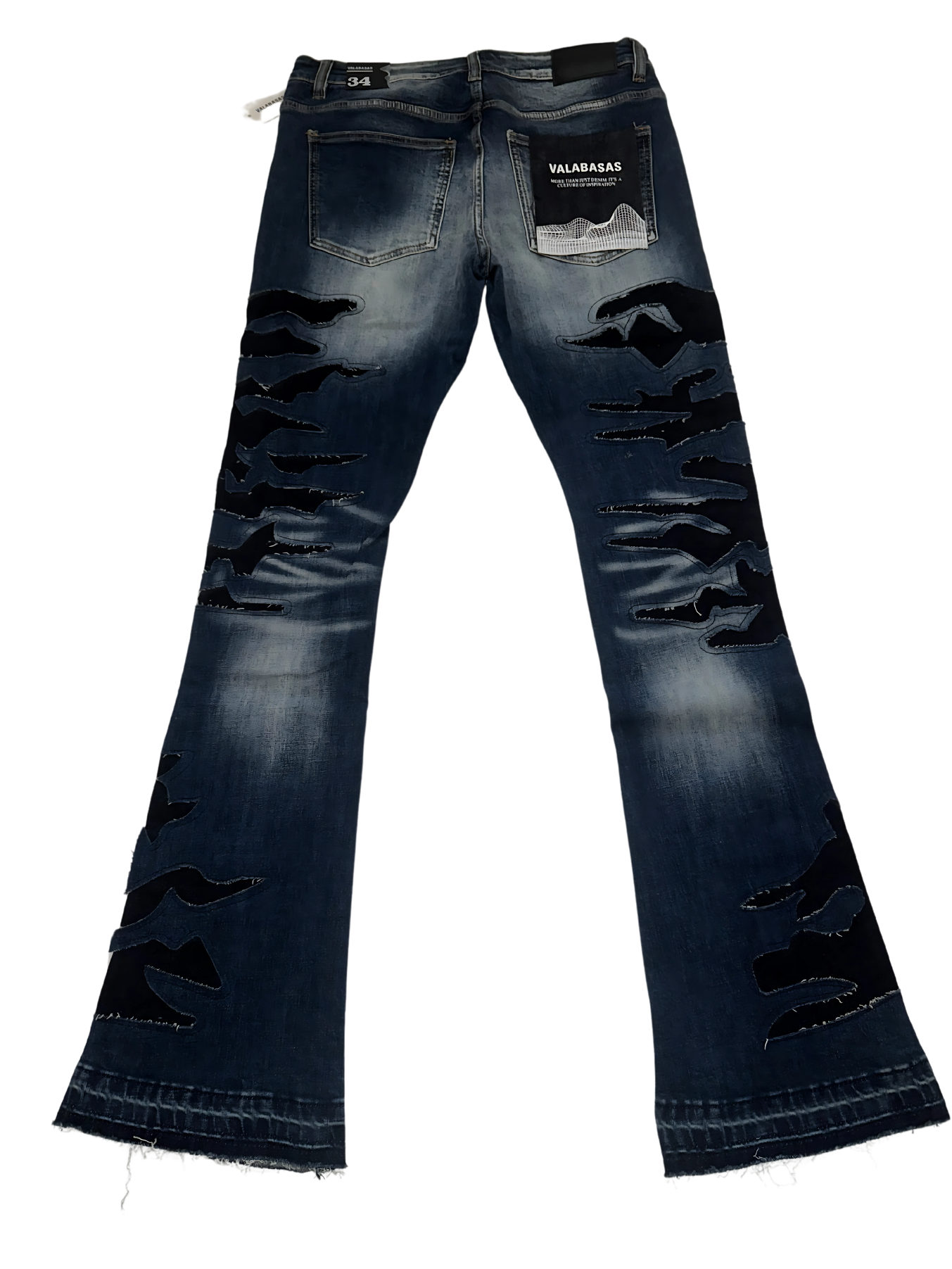 VALABASAS STACKED FLARE JEANS