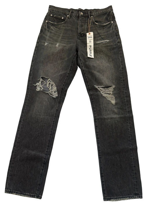 PURPLE DISTRESSED SLIM JEANS